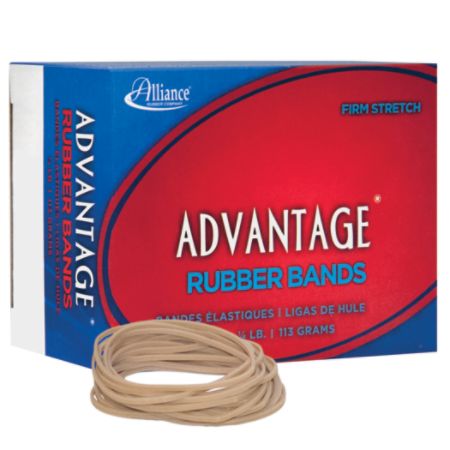 Alliance&reg; Advantage Rubber Bands, Size 18, 3" x 1/16", Natural, Box Of 370