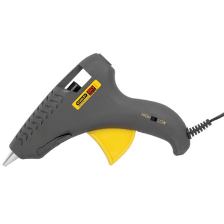 Stanley&reg; Bostitch Glueshot Dual-Melt Glue Gun, 7"H x 1/4"W x 10 3/4"D, Gray/Yellow