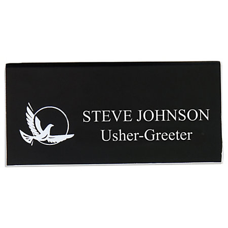 custom engraved pocket plastic name badge