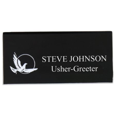 custom engraved pocket plastic name badge