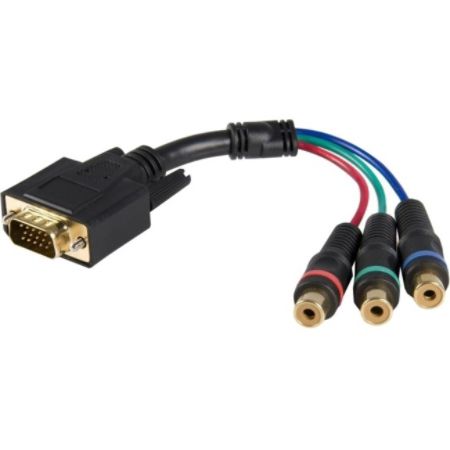 StarTech.com 6in HD15 to Component RCA Breakout Cable Adapter - M/F