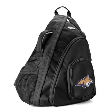 Denco Sports Luggage Travel Sling With 13.5" Laptop Pocket, Montana State Bobcats, 19"H x 12"W x 13"D, Black