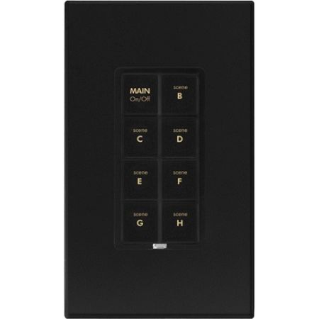 Insteon 2334-226 Keypad Dimmer Switch (Dual-Band), 8-Button, Black
