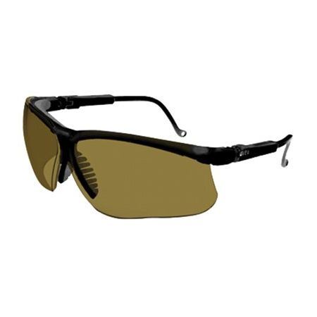 Sperian Wraparound Safety Eyewear, Black/Espresso