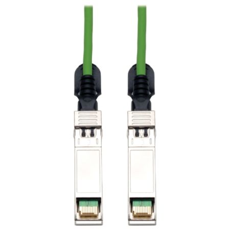Tripp Lite SFP+ 10Gbase-CU Passive Twinax Copper Cable, Green, 1M (3-ft.)