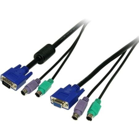 StarTech.com 25 ft 3-in-1 Universal PS/2 KVM Cable - KVM Switch Cable - Keyboard / video / mouse (KVM) cable - 6 pin PS/2, HD-15 (M) - 6 pin PS/2, HD-15 - 25ft