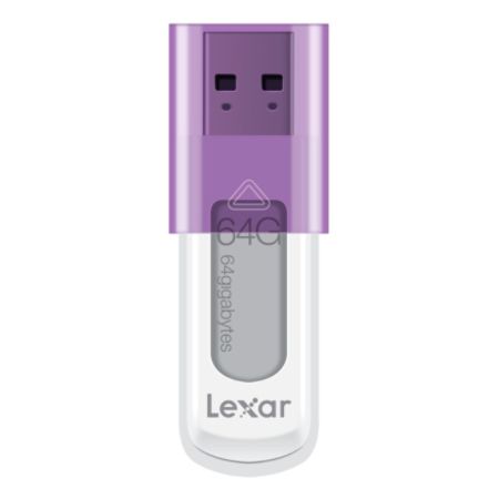 Lexar&trade; JumpDrive&reg; S50 USB 2.0 Flash Drive, 64GB, Purple