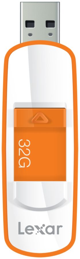 Lexar&trade; S73 USB 3.0 JumpDrive&reg; Flash Drive, 32GB, Orange