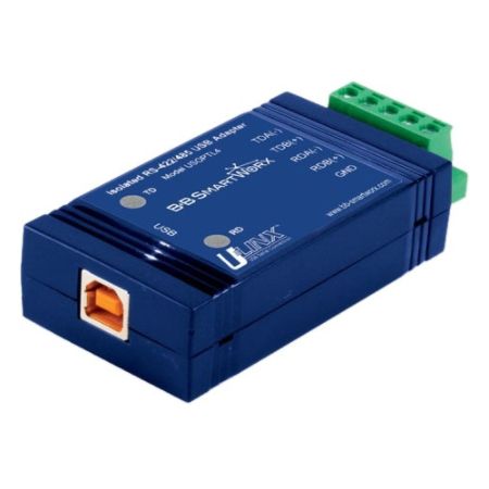 USB to Isolated 422/485 w/Plug Terminal Block and LEDs - B+B SmartWorx