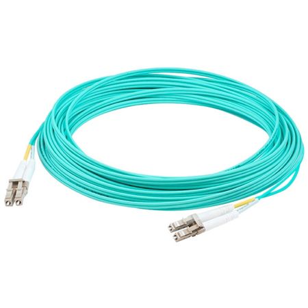 AddOn 10m Laser-Optomized Multi-Mode fiber (LOMM) Duplex LC/LC OM4 Aqua Patch Cable