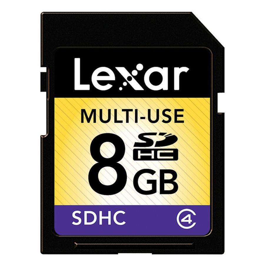 Lexar&trade; SDHC Class 4 Memory Card, 8GB