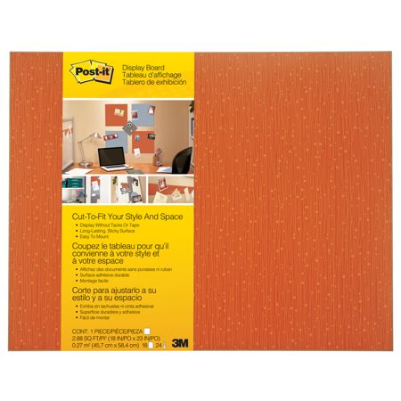 Post-it Cut-to-Fit Display Board, 18" x 23", Tang