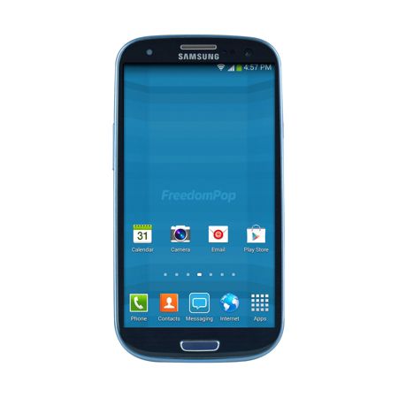 FreedomPop Refurbished Samsung Galaxy SIII Cell Phone, Blue