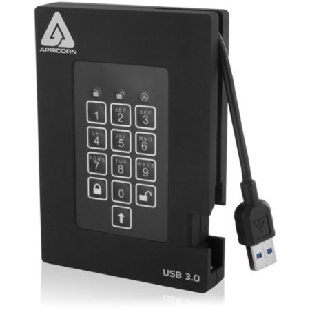 Apricorn Aegis Padlock A25-3PL256-1000F 1 TB External Hard Drive