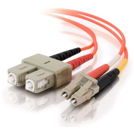 2m LC-SC 62.5/125 OM1 Duplex Multimode PVC Fiber Optic Cable - Orange