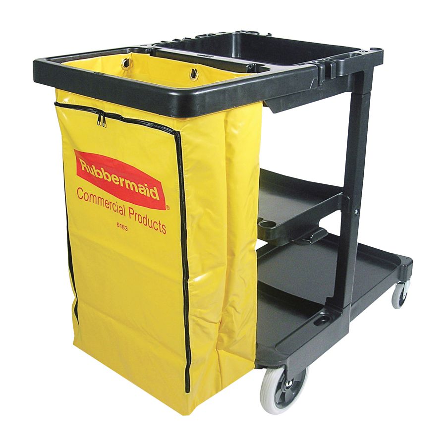 Rubbermaid Janitor Cart With Zipper Vinyl