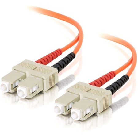 1m SC-SC 62.5/125 OM1 Duplex Multimode PVC Fiber Optic Cable - Orange