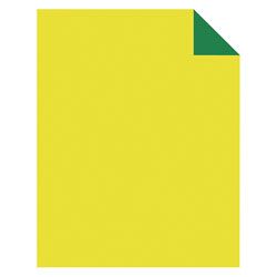 Pacon&reg; Peacock&reg; 100% Recycled Coated Poster Board, 22" x 28", Yellow/Green, Carton Of 25