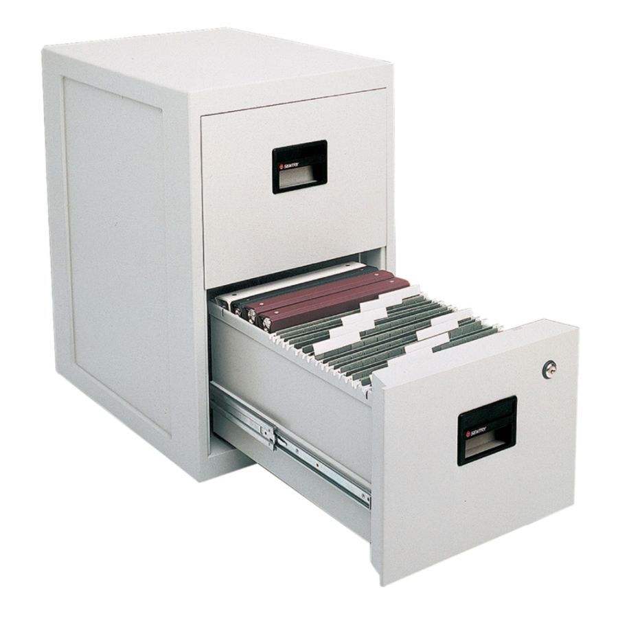 SentrySafe&reg; FIRE-SAFE&reg; 2-Drawer Vertical File Cabinet, 28"H x 17 1/4"W x 23 1/4"D, Gray