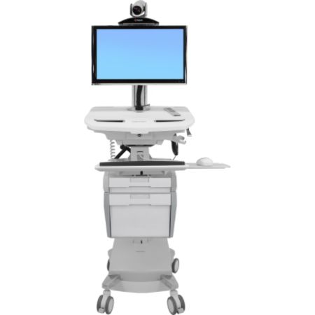 Ergotron StyleView Telepresence Cart, Single Monitor, Powered