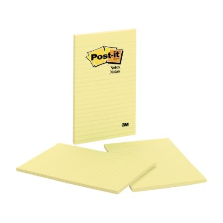 Post-it&reg; Notes, 5" x 8", Canary Yellow&reg;, 50 Sheets Per Pad, Pack Of 2 Pads