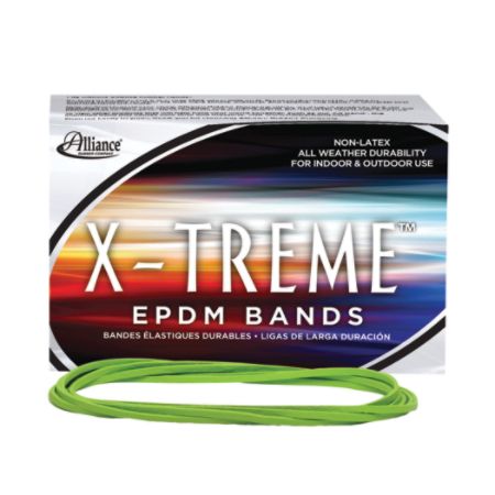 Alliance&reg; Rubber X-Treme&trade; File Bands, Lime Green