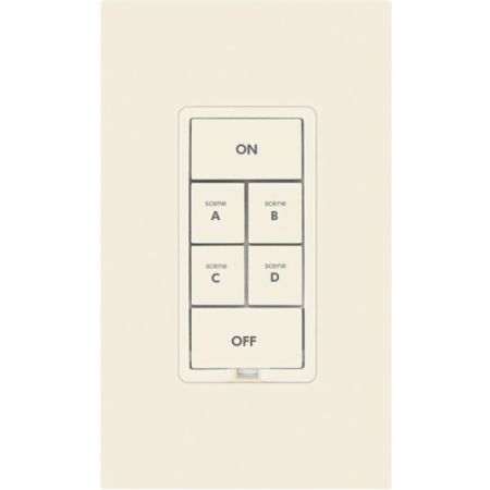 Insteon 2334-235 Keypad Dimmer Switch (Dual-Band), 6-Button, Light Almond