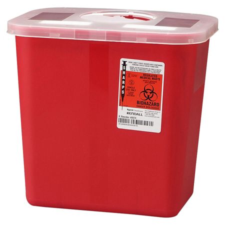 Unimed Sharps Container With Rotor Lid, 2 Gallon