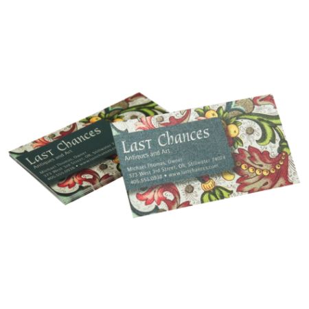 Full-Color Flat-Print Pearlized Business Cards, 4/0, 3 1/2" x 2", White Pearl, Box Of 250