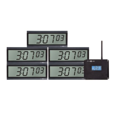 Pyramid&trade; Time Systems Clock In A Box Bundle, Digital, 6-Digit, Pack Of 5