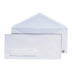 Stride, Inc.&reg; 100% Recycled Business Envelopes, #10 (4 1/8" x 9 1/2") With Window, White, Regular Gum Adhesive Seal, Box Of 500