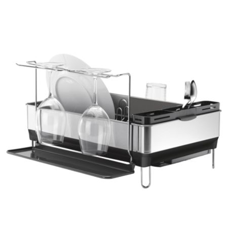 simplehuman&reg; Steel Frame Dish Rack, Grey