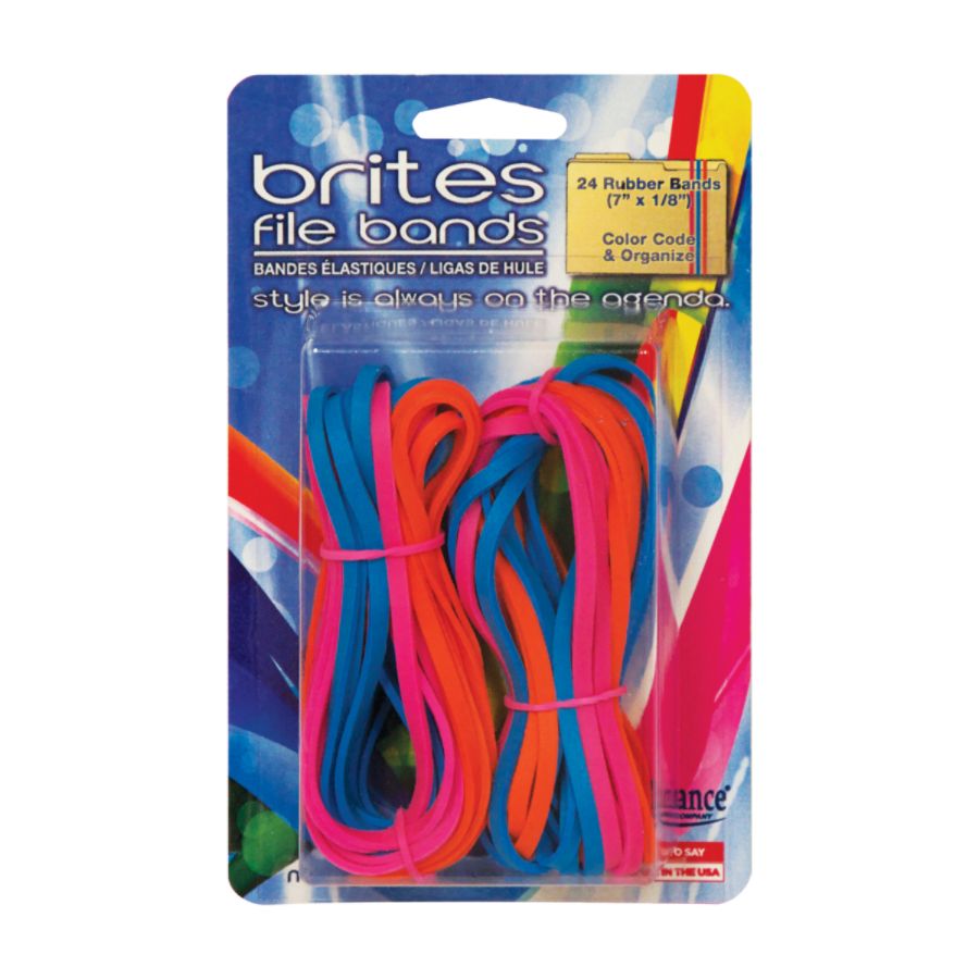 Alliance Rubber Brites File Bands Assorted