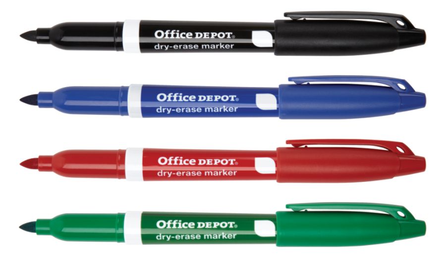 Office Depot Brand Low Odor Pen Style Dry Erase Markers Fine Point ...