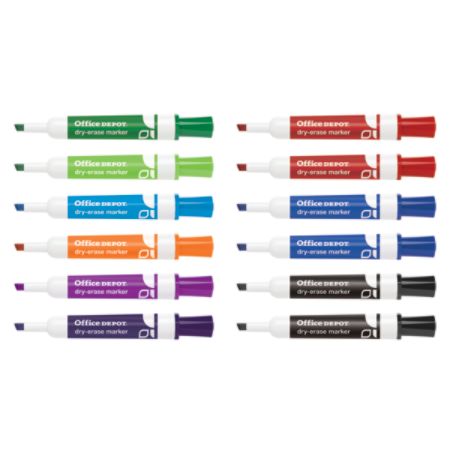 depot office dry erase markers pack odor low brand assorted chisel recycled point colors officedepot