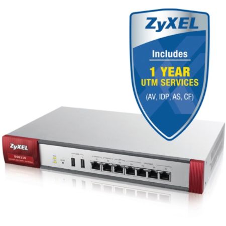 ZyXEL USG110 Next-Generation USG Firewall, With 1 Year UTM Services