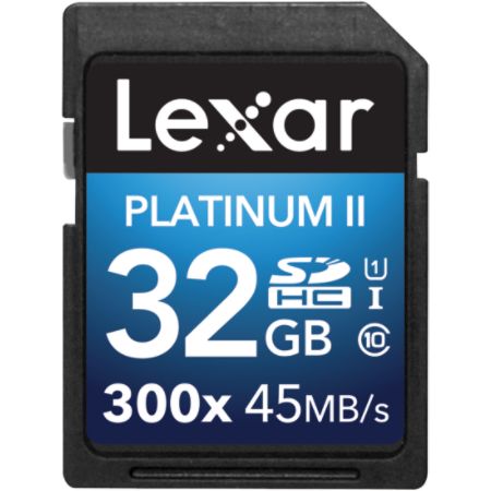 Lexar&reg; Platinum II Secure Digital High Capacity (SDHC&trade;) Class 10 Memory Card, 32GB