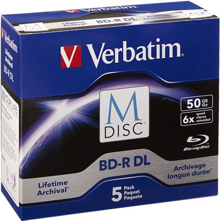 Verbatim Blu-ray Recordable Media - BD-R DL - 6x - 50 GB - 5 Pack Jewel Case - TAA Compliant