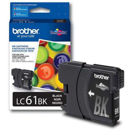 Brother&reg; LC61BK, Black Ink Cartridge