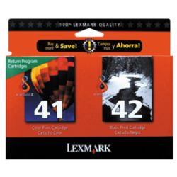 Lexmark&trade; 41/42 (18Y0238) Black/Color Ink Cartridges, Pack Of 2
