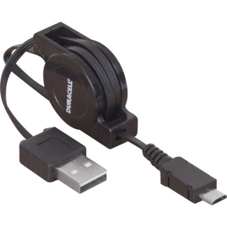 Duracell&reg; Retractable USB Sync & Charge Cable