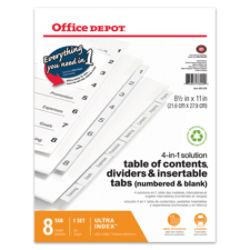 Office Depot Brand Ultra Index 4 In 1 Solution Table Of Contents