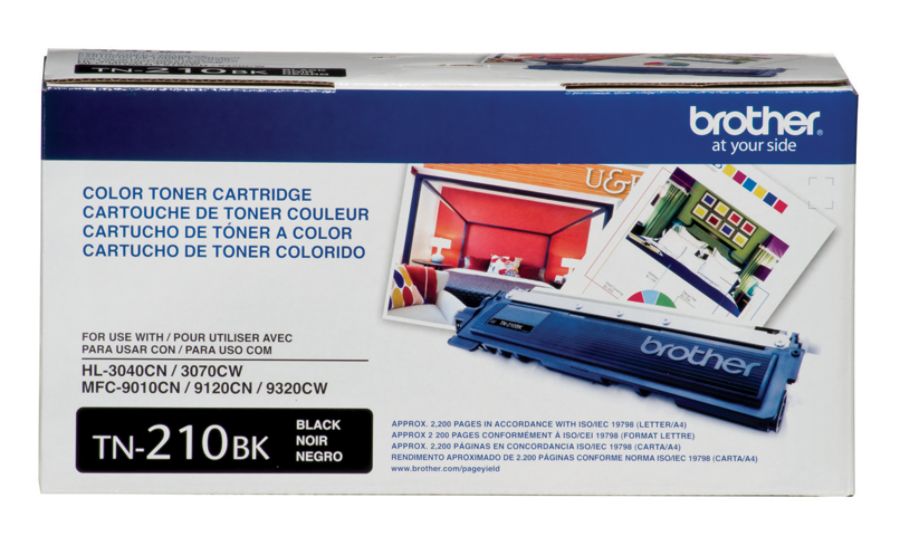 Brother TN 210BK Black Toner Cartridge