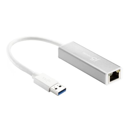j5create JUE130 Ethernet Adapter, 1"H x 3"W x 0.5"D