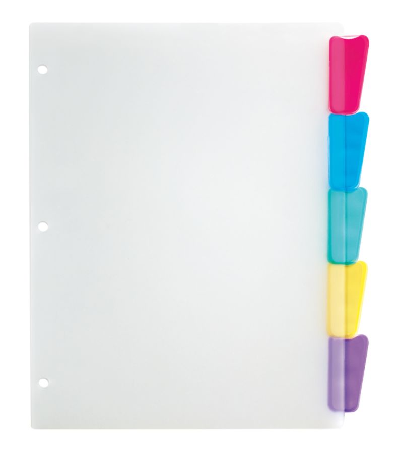 Office Depot Brand Plastic Dividers With Insertable Rounded Tabs ...