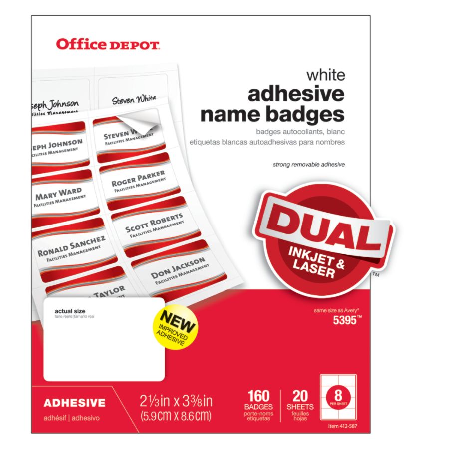 Post it Super Sticky Name Badge Labels 2 13 x 3 38 White Pack Of 160 by ...