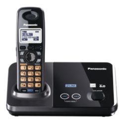 Panasonic&reg; KX-TG9321T 2-Line DECT 6.0 Digital Cordless Phone With Caller ID, Black Metallic