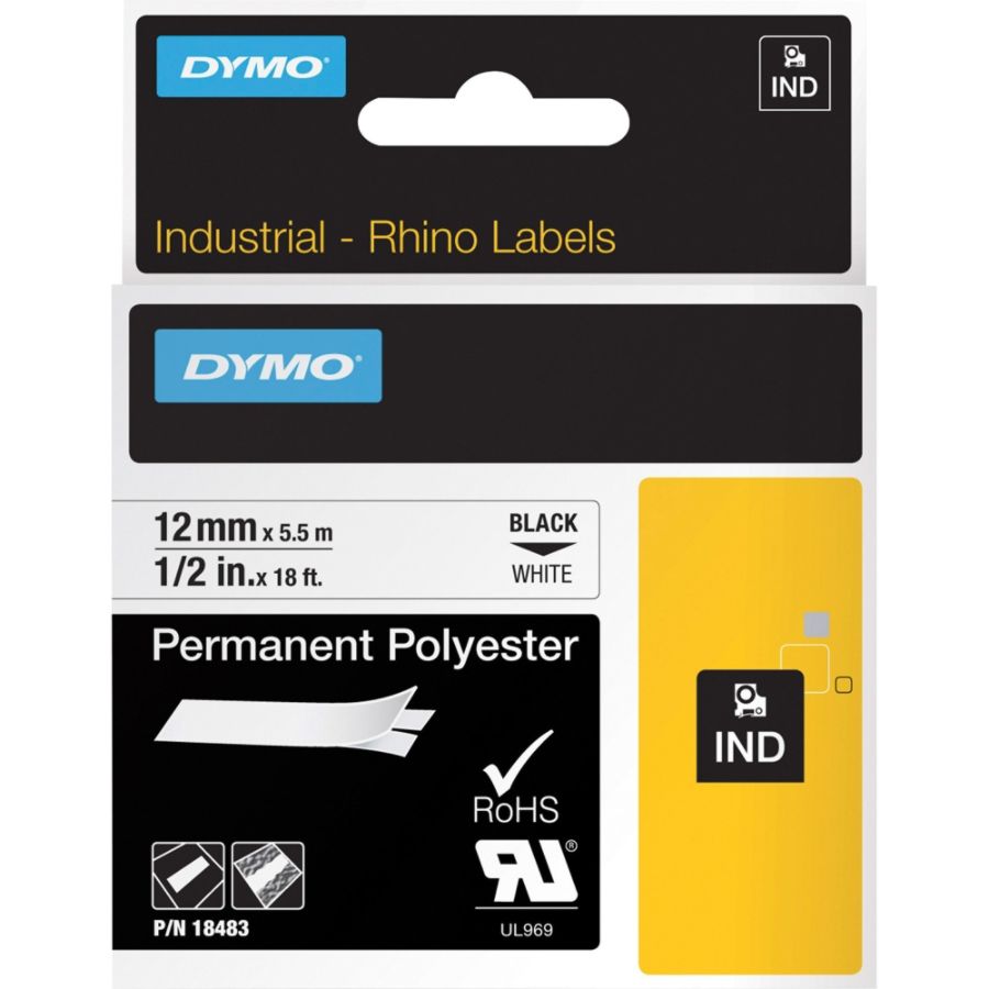 DYMO Rhino 18483 Polyester Industrial Black