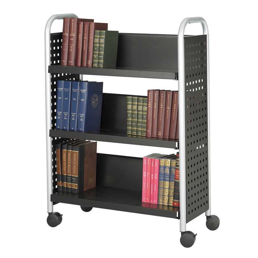 Safco Scoot Steel Book Cart 3
