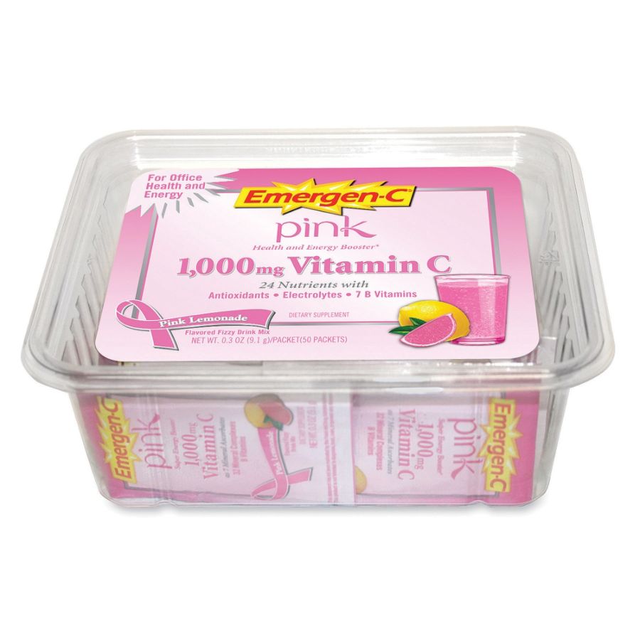 Emergen-C&reg; Pink Lemonade Vitamin C Drink Mix, 50 Packets